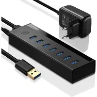 UGREEN Multifunktions-Hub 7W1 Usb-A - 7Xusb-A 5Gb/S Schwarz