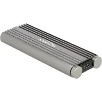 DeLOCK Externes Gehäuse für M.2 NVMe PCIe SSD mit SuperSpeed USB 20 Gbps (USB 3.2 Gen 2x2) USB Type-C Buchse - werkzeugfrei, SSD-Gehäuse, M.2, M.2, 20 Gbit/s, USB Anschluss, Silber