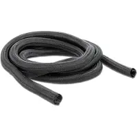 DeLOCK Geflechtschlauch selbstschließend 5 m x 9 mm schwarz, Geflochtener Schlauch, Polyester, Schwarz, 1 Stück(e)