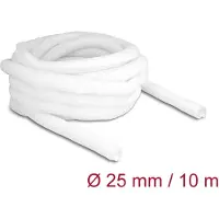 DeLOCK Geflechtschlauch selbstschliessend 10 m x 25 mm weiss