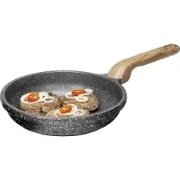 Kruger Bratpfanne KRÜGER "Aluguss Pfanne flach Texas", grau (anthrazit), H:5cm Ø:20cm, Pfannen, Bratpfanne, für Induktions-Kochfelder geeignet