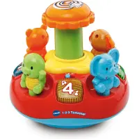 Vtech Kreisel "VTechBaby, 1, 2, 3 - Tierkreisel", bunt, Kreisel, KinderH:20cm Ø:18cm, Kreisel, H:20cm Ø:18cm