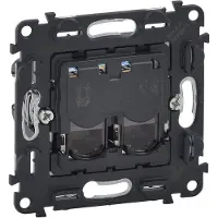 Legrand 753045 Datendose 2xRJ45 ungeschirmt für VALENA Life/Allure, Kat. 6A UTP, Farbe: weiß