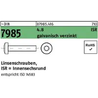 Reyher ISO 14583 Stahl 4.8 verzinkt Linsenschrauben mit TX - M 5x6