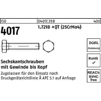 Reyher ISO 4017 - Stahl 1.7218 blank - M 20x100 - Sechskantschrauben mit Gewinde bis Kopf - mit DGRL-Zulass