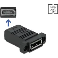 DeLOCK Easy 45 DisplayPort Adapter gerade, DisplayPort, DisplayPort, Schwarz