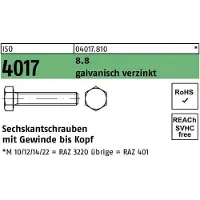 Reyher ISO 4017 Stahl 8.8 verzinkt M 14x90 - Sechskantschrauben mit Gewinde bis Kopf