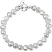 Ailoria Armband "Armband Silber/weiße Perle MENOA", weiß, Armbänder, Kinder, Perlen, Armband