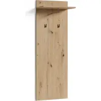ByLiving Garderobenpaneel "Jakob", braun (artisan eiche), B:48cm H:140cm T:28cm, Holzwerkstoff, Garderobenpaneele, Garderobenpaneel, mit Ablage, Breite 48 cm