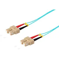 S-Conn Duplex Patchkabel SC/SC 50/125µ OM3 aqua 3m