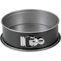 Kaiser Fototechnik Springform BACKFORMEN "Inspiration", grau, B:25cm L:25cm T:8,5cm Ø:24cm, Stahl, Küchenformen, Springform, Kuchenform rund mit Flachboden, auslaufsicher, Antihaftbeschichtung