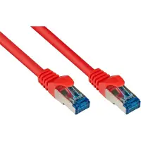 Alcasa Patchkabel Cat 6A S/FTP 7,5m rot Rastnasenschutz halogenfrei