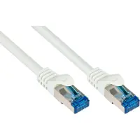 Noname Cat. 6A Patchkabel S/FTP PiMF 0,5m weiß, halogenfrei, RNS