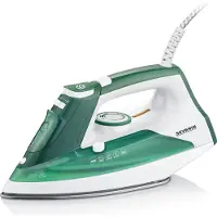Severin Dampfbügeleisen mit robuster Edelstahlsohle, 2400W, 85g,min Dampfstoß, 30g,min variable Dampfleistung, abnehmbaren Wassertank, Anti-Tropf Funktion, 175 ml, weiß-grün, BA 3261