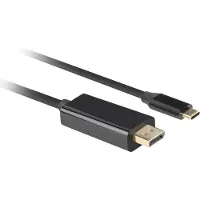 Lanberg CA-CMDP-10CU-0010-BK, 1 m, USB Typ-C, DisplayPort, Männlich, Männlich, Gerade