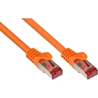 Alcasa Cat.6 Patchkabel S/FTP mit Rastnasenschutz 0,15m orange PiMF