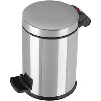 Hailo Tret-Kosmetikeimer Solid S 4l Ø18cm Edelstahl, 4 l, Rund, Stahl, Edelstahl, Terrasse, 1 Stück(e)