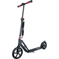 Hudora BigWheel Style 230 Scooter - schwarz - Aluminium-Roller mit großer Trittfläche - höhenverstellbar & zusammenklappbarer - für bis zu 120kg