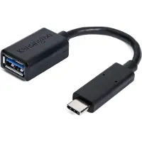 Kensington CA1000 USB-C auf USB-A-Adapter, USB C, USB A, USB 3.2 Gen 2 (3.1 Gen 2), 5 Gbit/s, Schwarz