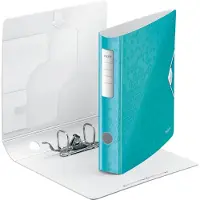 Leitz Ordner Active WOW, DIN A4, Rückenbreite 65 mm, eisblau