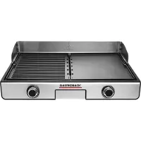 Gastroback Design Plancha & BBQ, Schwarz, Edelstahl, Edelstahl, Rechteckig, Drehregler, 1300 cm², 420 x 280 mm