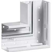 Hager BRA6510059016 Flachwinkel aus Grundprofil zu BRA 68x100mm Oberteil 80mm aus Alu verkehrsweiß