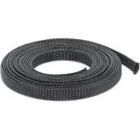 DeLOCK Geflechtschlauch dehnbar 10 m x 12 mm schwarz für Kabelschutz