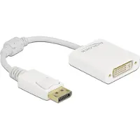 DeLOCK Adapter DisplayPort 1.1 Stecker zu DVI Buchse Passiv weiß, 0,15 m, DisplayPort, DVI-D, Männlich, Weiblich, Gerade