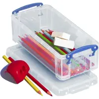 Really Useful Boxes 0.9C, Aufbewahrungsbox, Transparent, Rechteckig, Polypropylen (PP), Einfarbig, 0,9 l