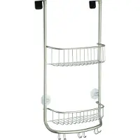 InterDesign iDesign panier de rangement à suspendre, petit valet de douche en métal avec 2 p
