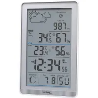 Technoline WS 9218, Weiß, Innen-Hygrometer, Innen-Thermometer, Außen-Barometer, Außen-Hygrometer, Außen-Thermometer, Akku, LR03, Alkali, 81 mm