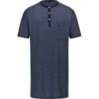 Ammann Pyjama "Nachthemd 1/2 Arm Men / Nightwear", Herren, Gr. 50, blau, Obermaterial: 75% Baumwolle CO. 25% Polyester PES., Homewear-Sets Pyjama