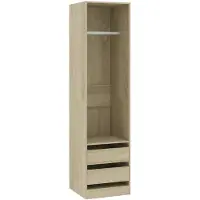 vidaXL Kleiderschrank mit Schubladen Sonoma-Eiche 50x50x200 cm