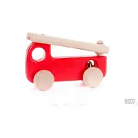 Bajo Holz-Feuerwehrauto mit Alarmglocke - Spielzeugauto 15 cm