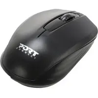 Port Designs 900508, Beidhändig, RF Wireless + USB Type-C, 1000 DPI, Schwarz