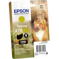 Epson Squirrel 378XL Eichhörnchen Claria Photo HD Single Yellow Tinte, High (L) Yield, Gelb, Tinte auf Pigmentbasis, 9,3 ml, 1 Stück(e), Einzelpackung