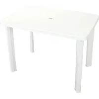 vidaXL Gartentisch Weiß 101 x 68 x 72 cm Kunststoff