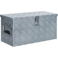 vidaXL Aluminiumkiste 61,5 x 26,5 x 30 cm Silbern