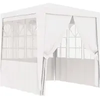 vidaXL Profi-Partyzelt mit Seitenwänden 2,5x2,5 m Weiß 90 g/m²