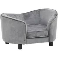 vidaXL Hundesofa Grau 69x49x40 cm Plüsch