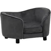 vidaXL Hundesofa Dunkelgrau 69x49x40 cm Plüsch