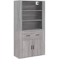 vidaXL Highboard Grau Sonoma Holzwerkstoff