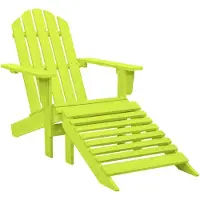 vidaXL Adirondack-Gartenstuhl mit Fußteil Massivholz Tanne Grün