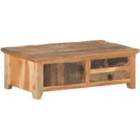 vidaXL Couchtisch 90x50x31 cm Recyceltes Massivholz