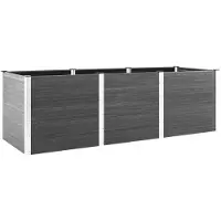 vidaXL Hochbeet Grau 300x50x91 cm WPC