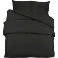 vidaXL Bettwäsche-Set Schwarz 140x200 cm Baumwolle