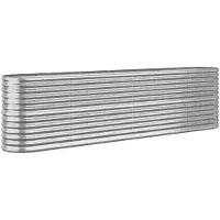vidaXL Hochbeet Verzinkter Stahl 260x40x68 cm Silbern