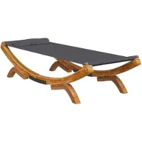vidaXL Sonnenliege 100x188,5x44 cm Bugholz Massiv Anthrazit