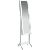 vidaXL Standspiegel Weiß 34x37x146 cm