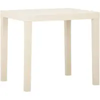 vidaXL Gartentisch Weiß 79x65x72 cm Kunststoff